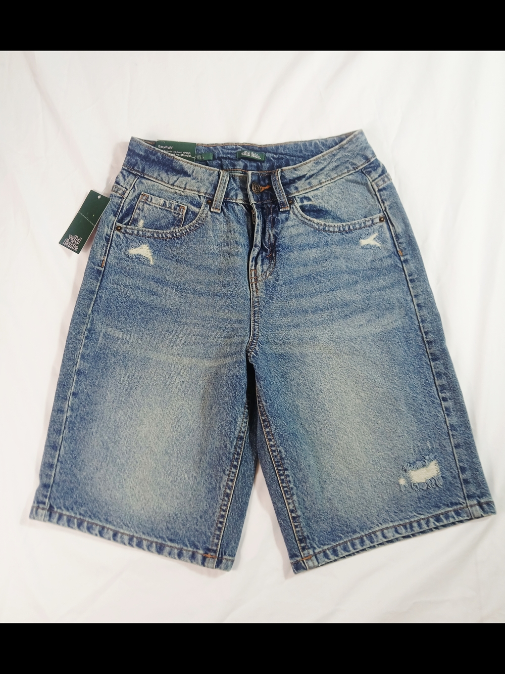 Wild Fable Women's Mid-Rise Easy Rigid Jean Shorts Medium Wash Size 00